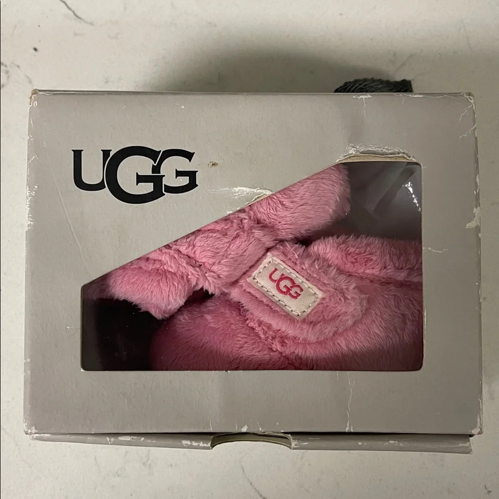 UGG Bixbee Bootie Fuzzy Pink Bloom Baby Slippers Size 0/1